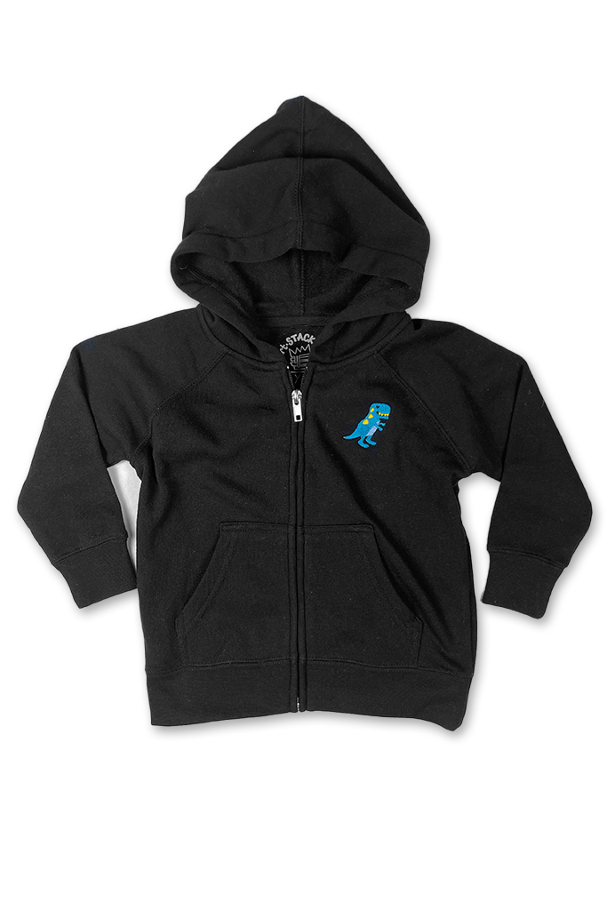 Dino Zip Up | Black - Visual Media Number 1 of 2