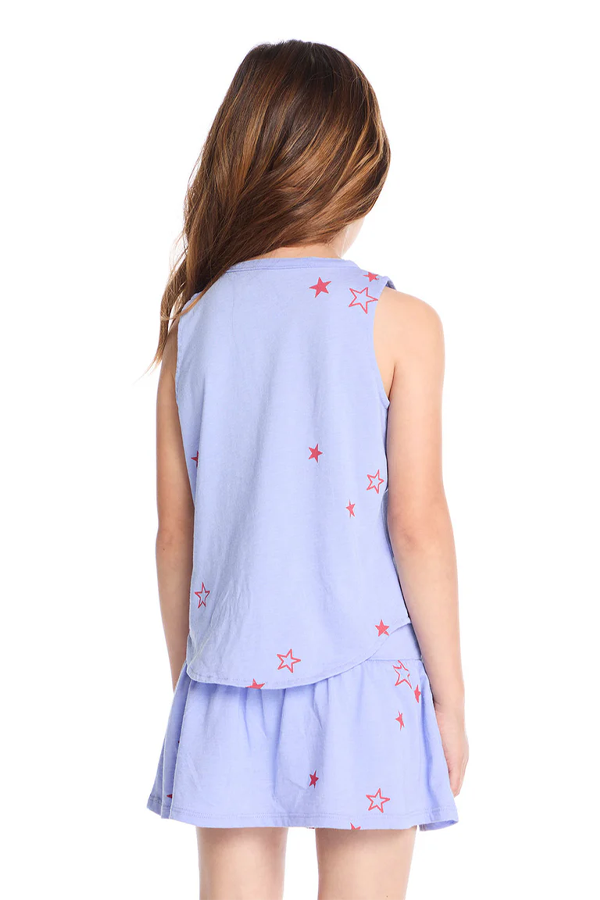 Tossed Stars Tank | Powdered Blue - Visual Media Number 3 of 4
