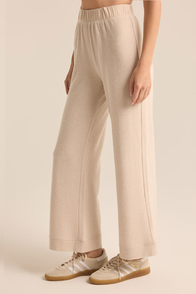 Tessa Cozy Pant | Light Oatmeal Heather - Visual Media Number 2 of 3