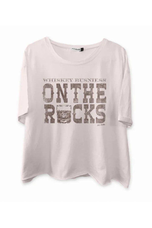 Whiskey On The Rocks OT Crop Tee | Stardust - Main Image Number 1 of 1