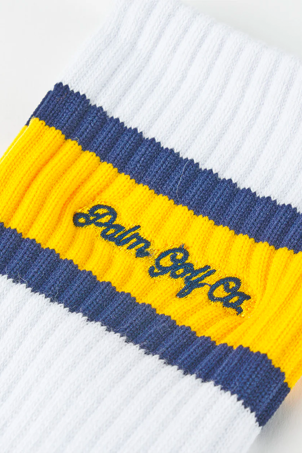 PGC Crew Sock | White/Yellow/Blue - Thumbnail Image Number 2 of 3
