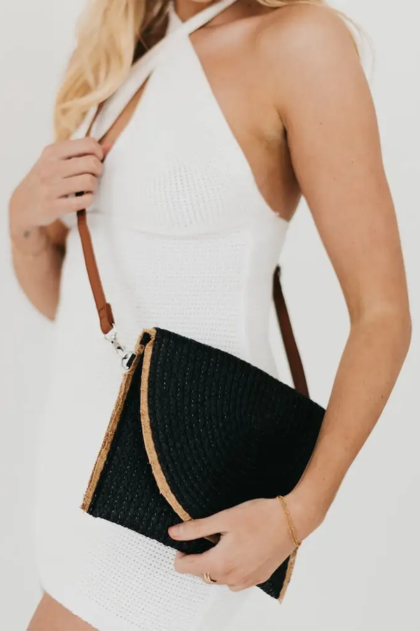 Turks &amp; Caicos Crossbody Clutch | Black - Thumbnail Image Number 2 of 2
