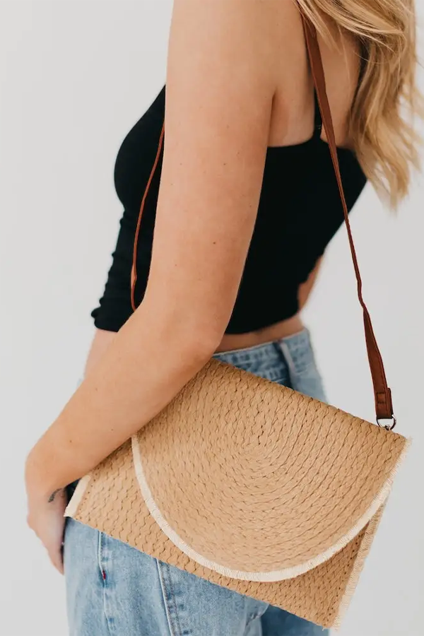 Turks & Caicos Crossbody Clutch | Tan - Visual Media Number 1 of 1