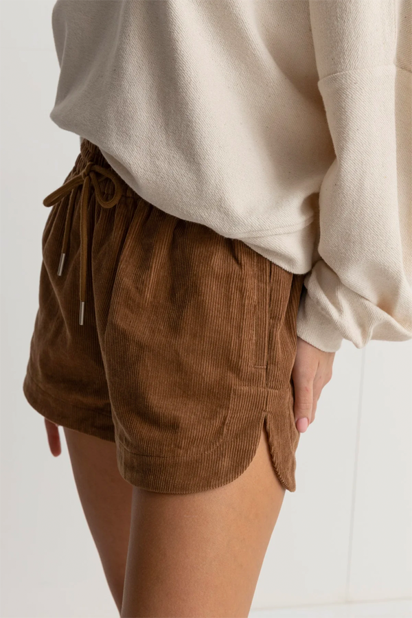 Mazzy Corduroy Short | Camel - Main Image Number 2 of 3