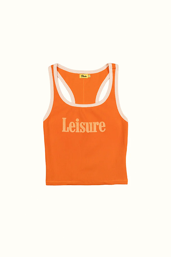 Leisure Ribbed Tank | Orange - Visual Media Number 3 of 3