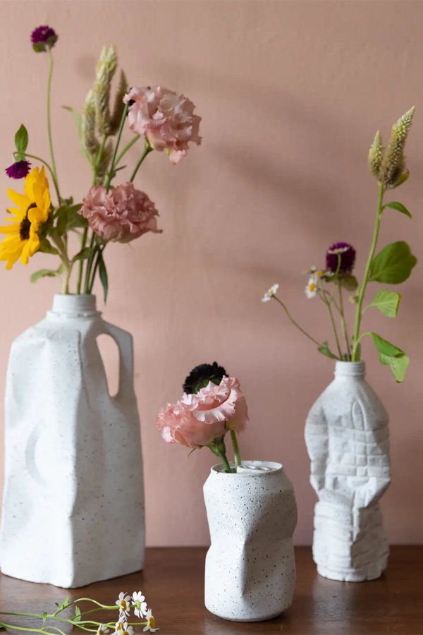 Soda Can Vase | White Terrazzo - Visual Media Number 2 of 2