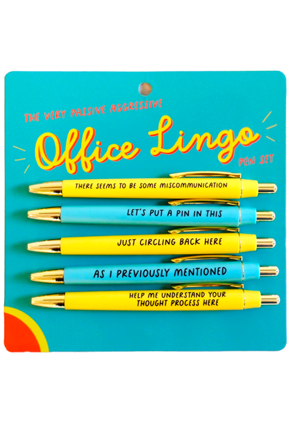 The (Very Passive Aggressive) Office Lingo Pen Set - Main Image Number 1 of 1