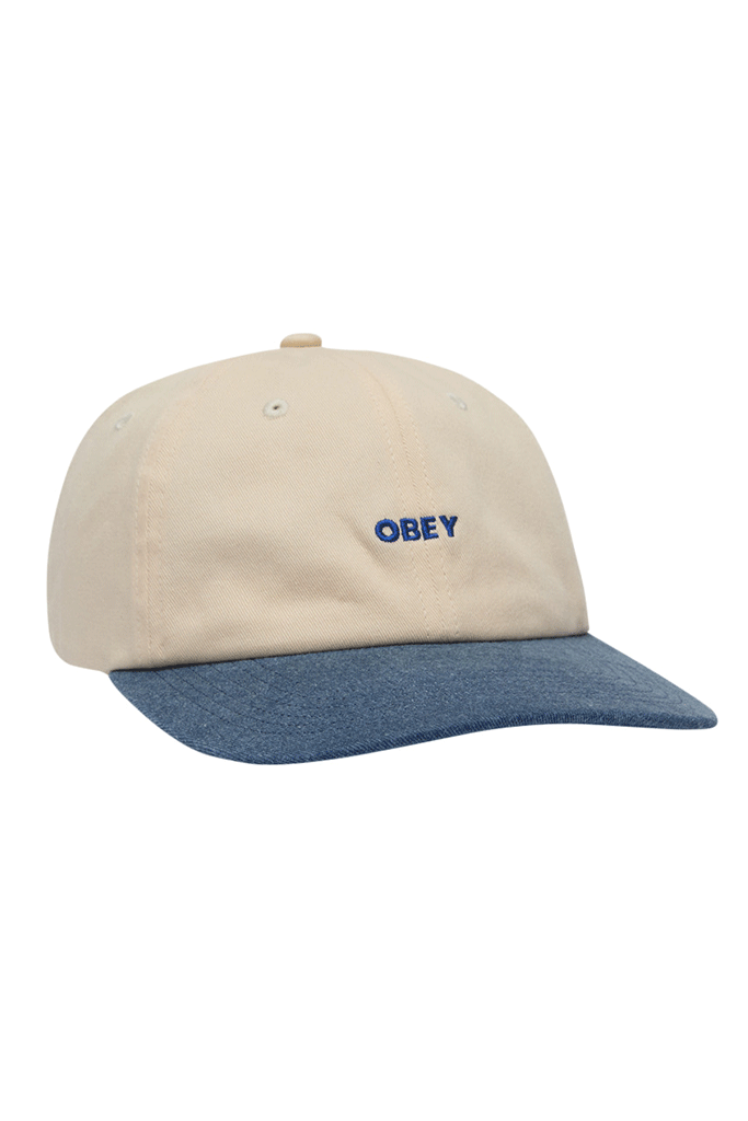 2 Tone Bold 6 Panel Strapback | Unbleached Multi - Visual Media Number 1 of 1