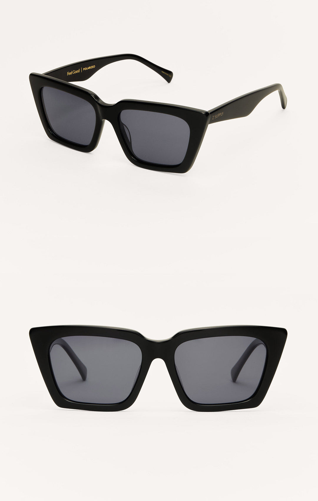 Feel Good Sunglasses | Polished Black Grey - Visual Media Number 1 of 1