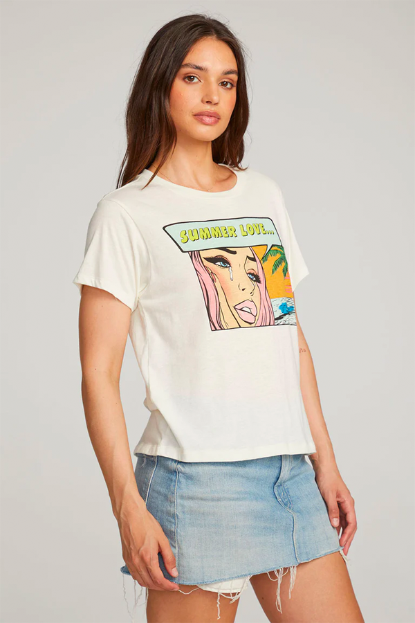 Chaser Summer Love Tee | Bright White - Thumbnail Image Number 2 of 3
