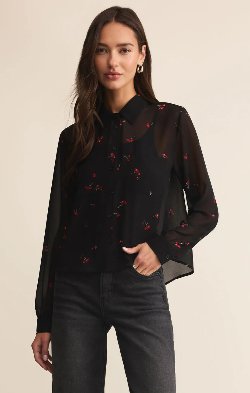 Vivienne Rio Floral Top | Black - Visual Media Number 1 of 1