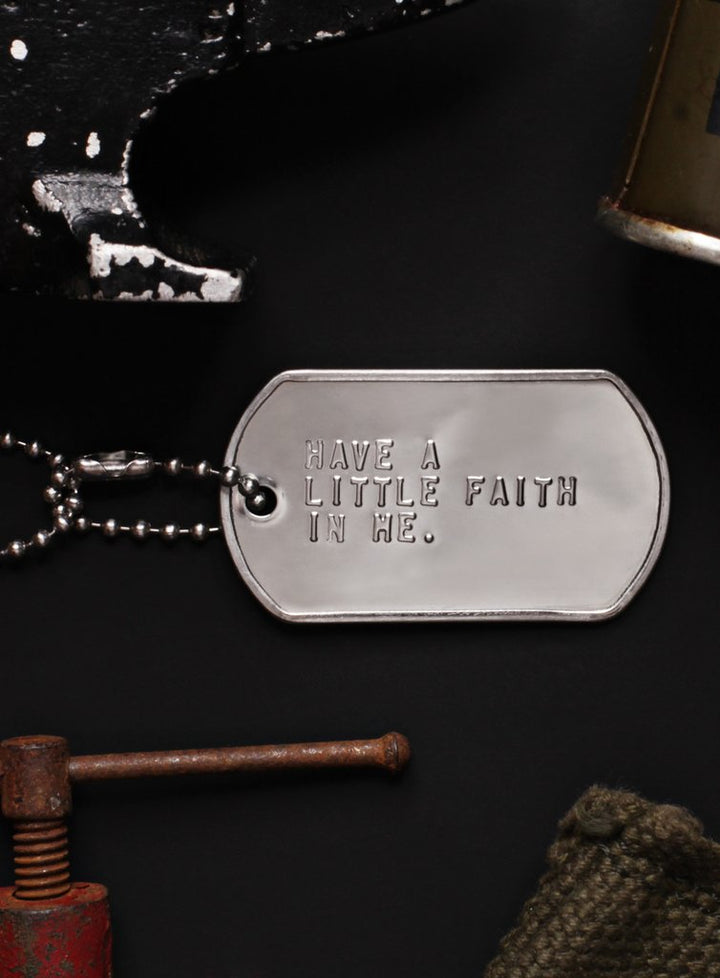 Have A Little Faith Dog Tag Necklace - Thumbnail Image Number 1 of 2
