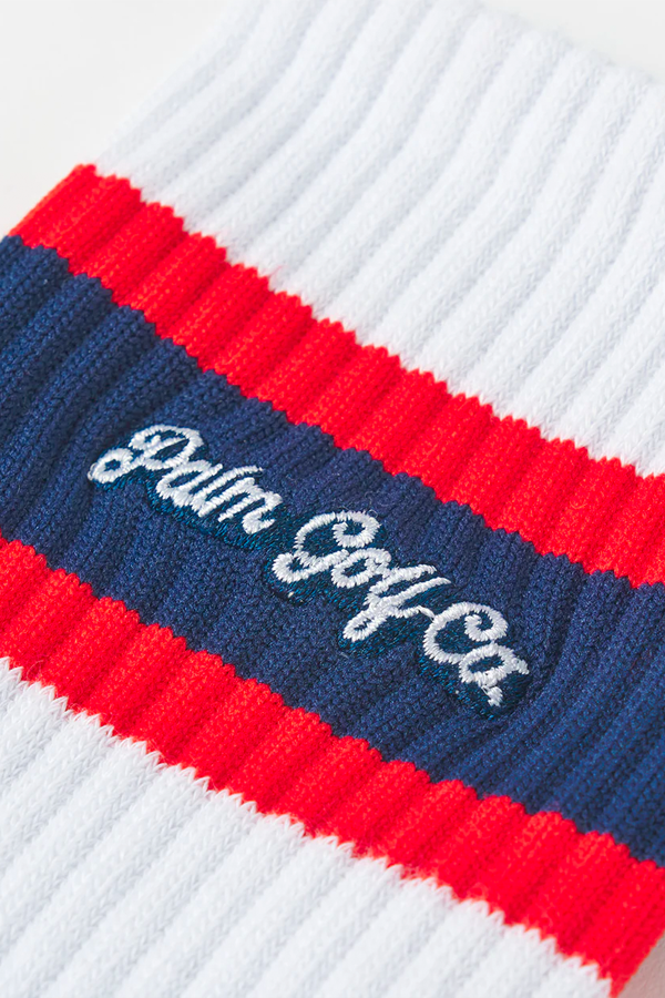 PGC Crew Sock | White/Blue/Red - Thumbnail Image Number 2 of 3
