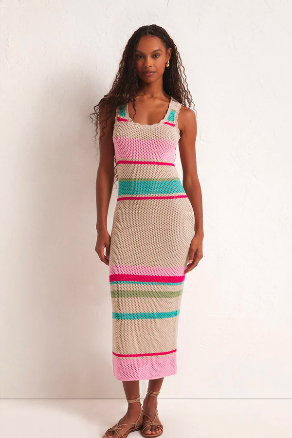 Ibiza Stripe Sweater Dress | Natural - Main Image Number 5 of 5