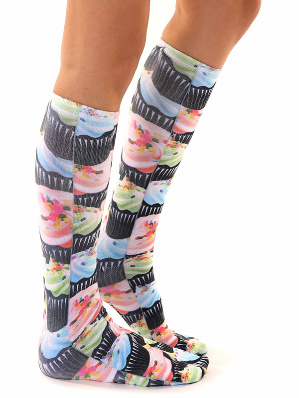 Cupcake Knee High Socks - Thumbnail Image Number 2 of 2
