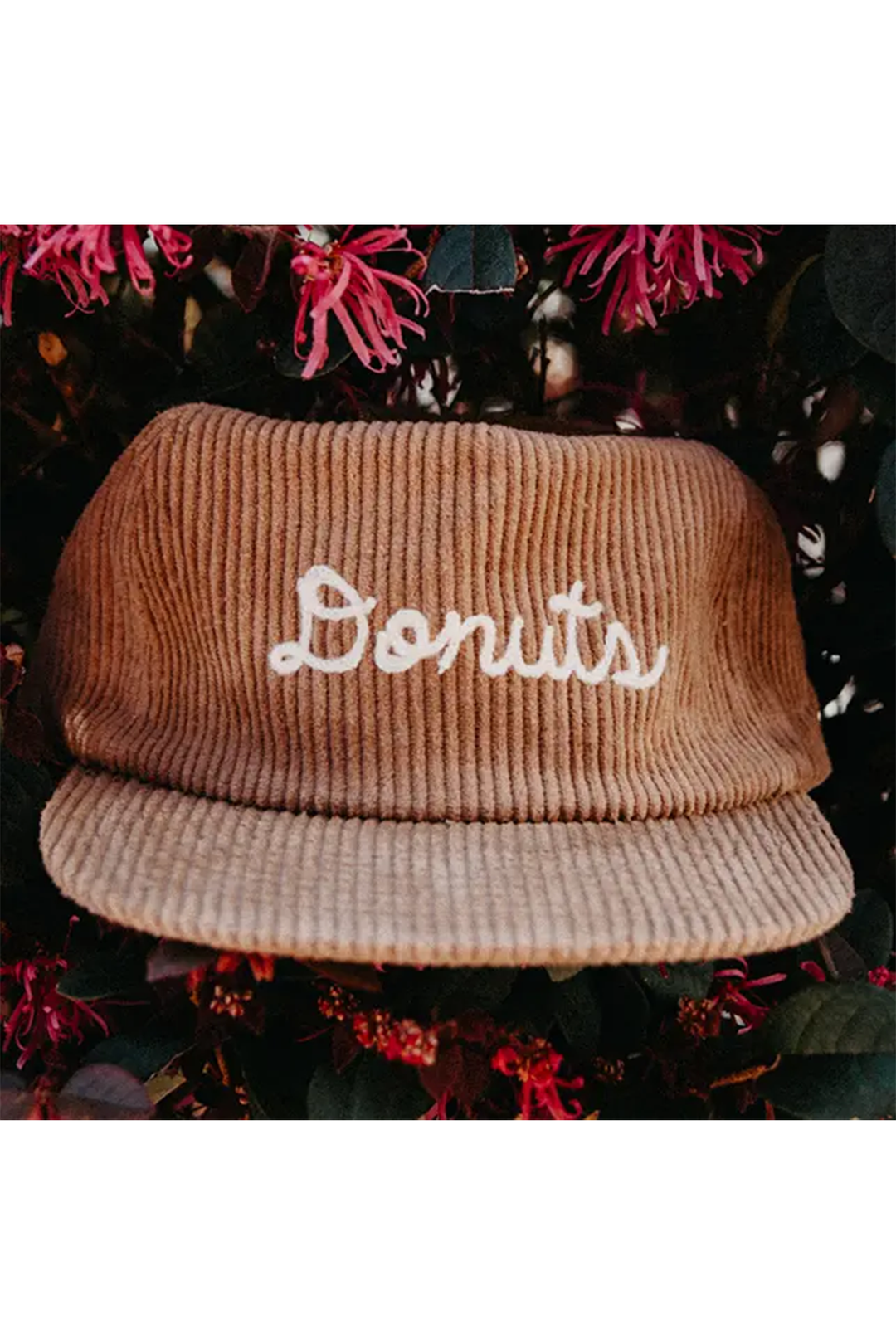 Donuts Chainstitch Corduroy Hat | Brown - Visual Media Number 1 of 1