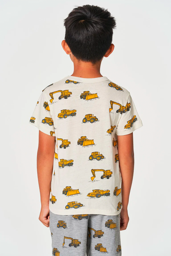 Boys Tractor Tee | Salt - Thumbnail Image Number 3 of 3
