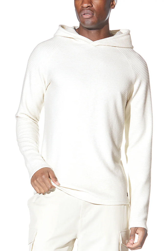 Wolfe Waffle Knit Hoodie | Cream - Visual Media Number 1 of 3