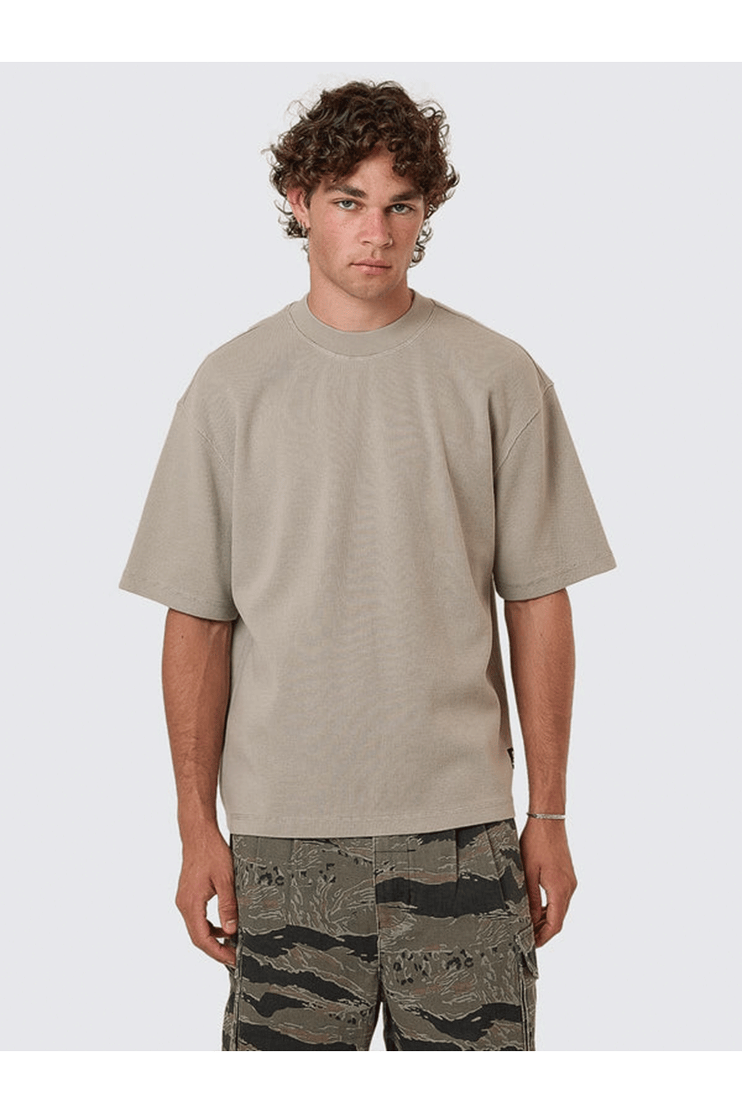 Arts & Industrial Oversize Tee | Light Grey - Visual Media Number 1 of 2