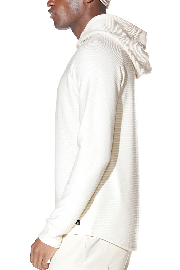 Wolfe Waffle Knit Hoodie | Cream - Visual Media Number 3 of 3