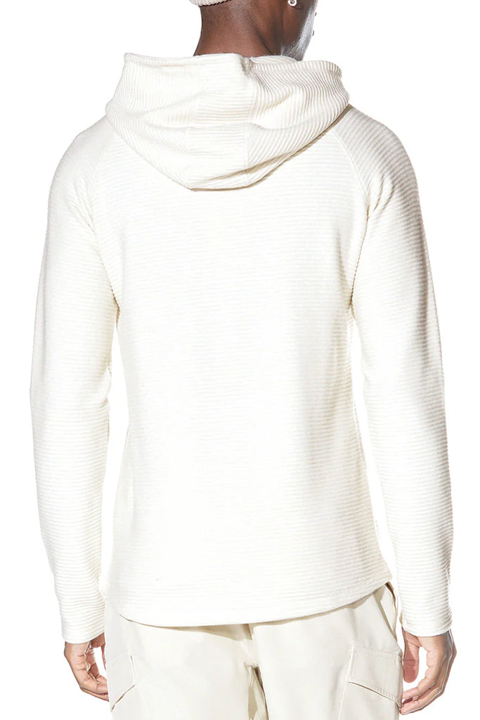 Wolfe Waffle Knit Hoodie | Cream - Visual Media Number 2 of 3