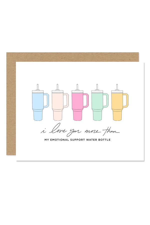 Emotional Support Water Bottle Card - Visual Media Number 1 of 1