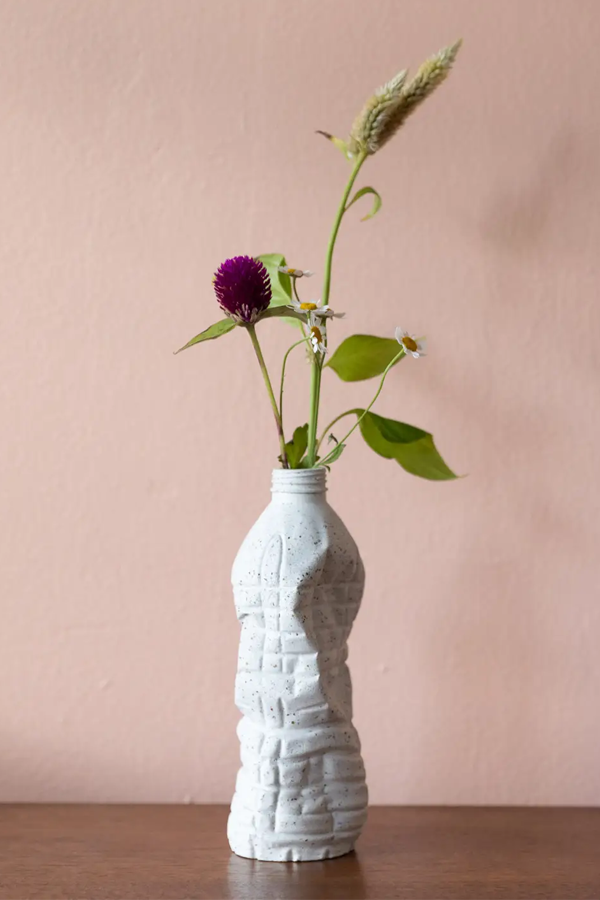 Water Bottle Vase | White Terrazzo - Visual Media Number 1 of 2