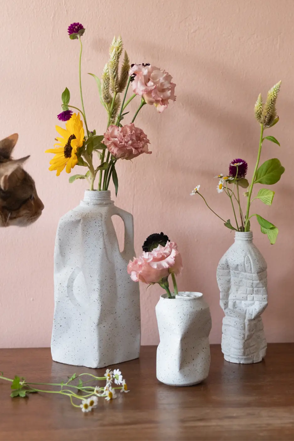 Water Bottle Vase | White Terrazzo - Thumbnail Image Number 2 of 2
