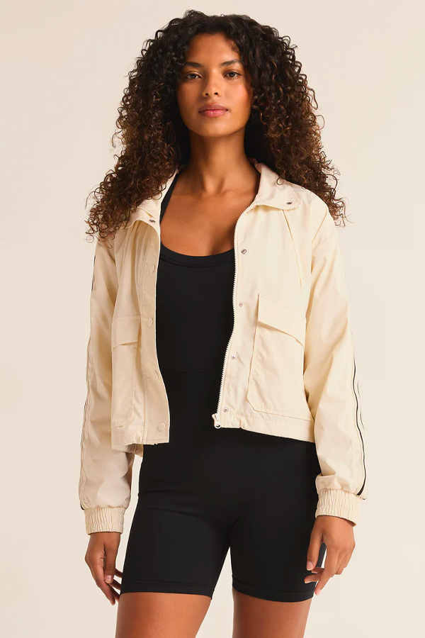 On Track Nylon Jacket | Sandstone - Thumbnail Image Number 1 of 4
