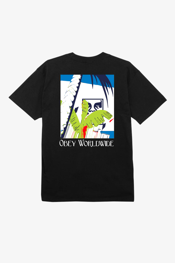 Obey Vacation Tee | Black - Main Image Number 1 of 2