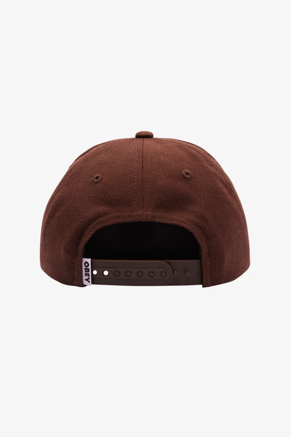 Obey Academy 6 Panel Classic Snapback | Dark Chocolate - Main Image Number 2 of 2