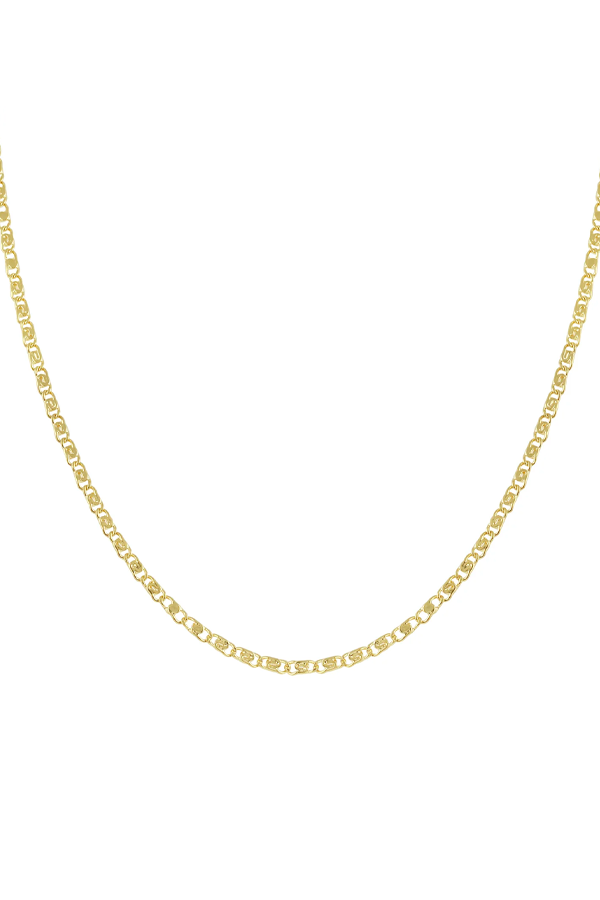 Dainty Flat Link Chain Layering Necklace 14" - Visual Media Number 1 of 1