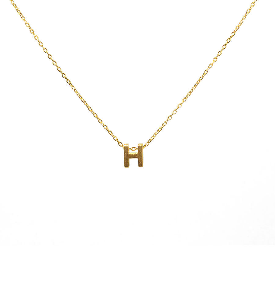 Initial Necklace Gold H - Visual Media Number 1 of 1