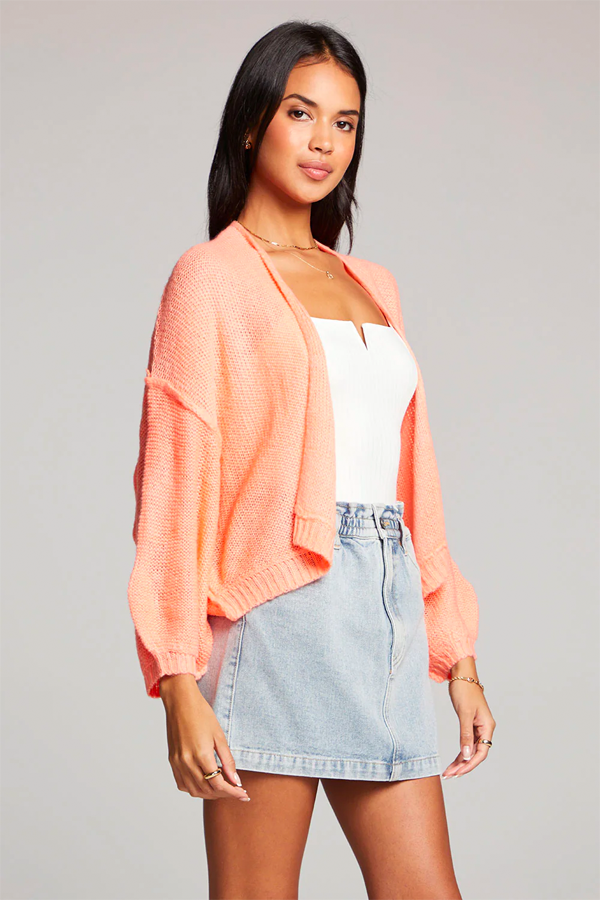 Aden Sweater | Neon Peach - Thumbnail Image Number 1 of 3
