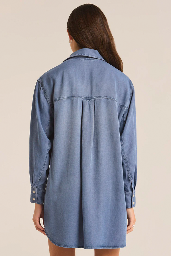 Dover Dress | Sun Bleached Indigo - Thumbnail Image Number 4 of 4
