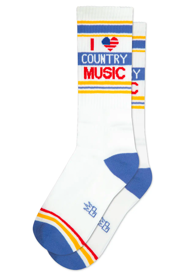 I Heart Country Music Gym Socks - Visual Media Number 1 of 2