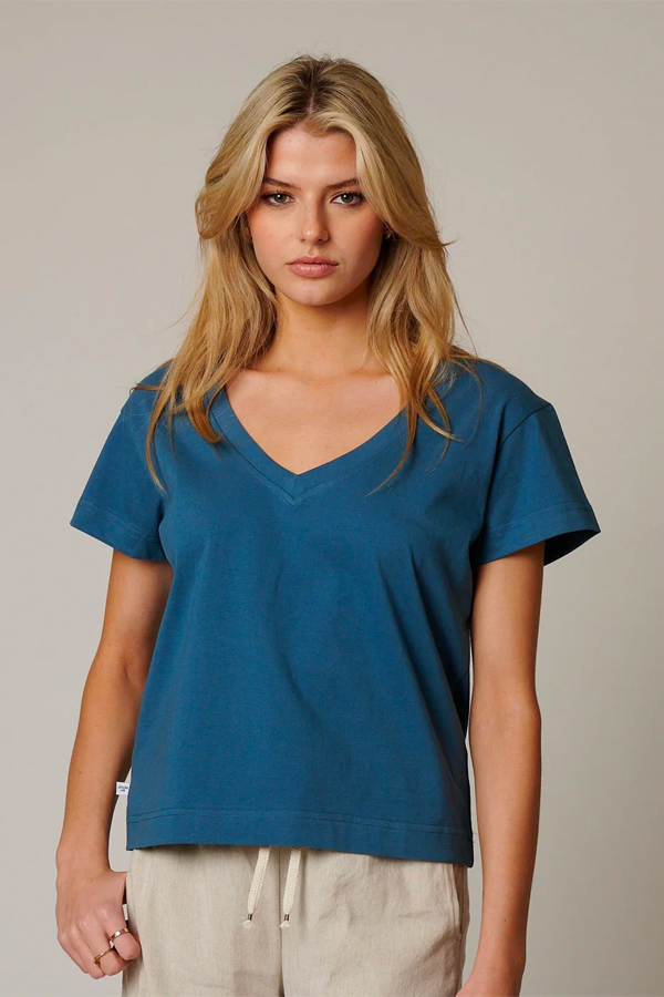 Organic Cotton V Neck | Skye - Thumbnail Image Number 1 of 2
