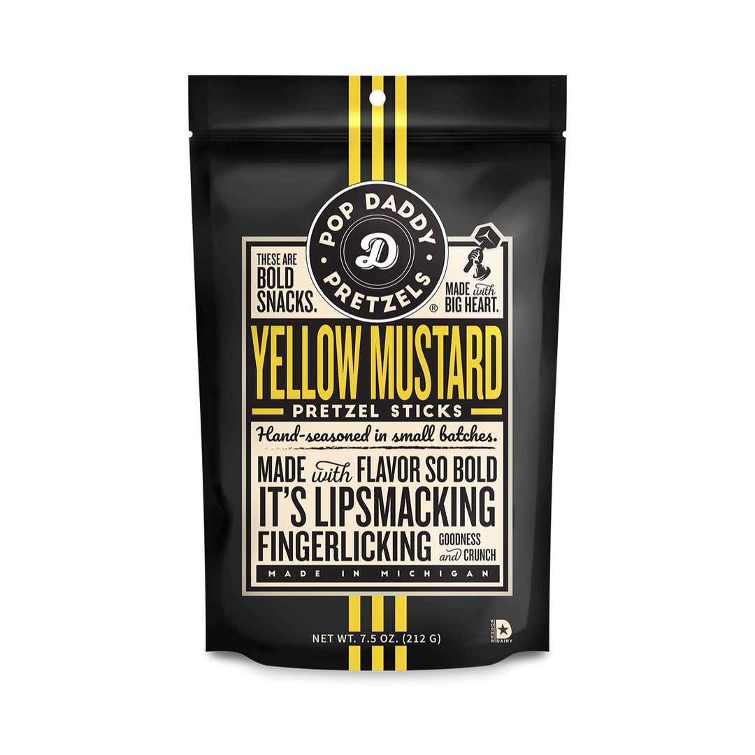 Pop Daddy Yellow Mustard Pretzel Sticks - Visual Media Number 1 of 2