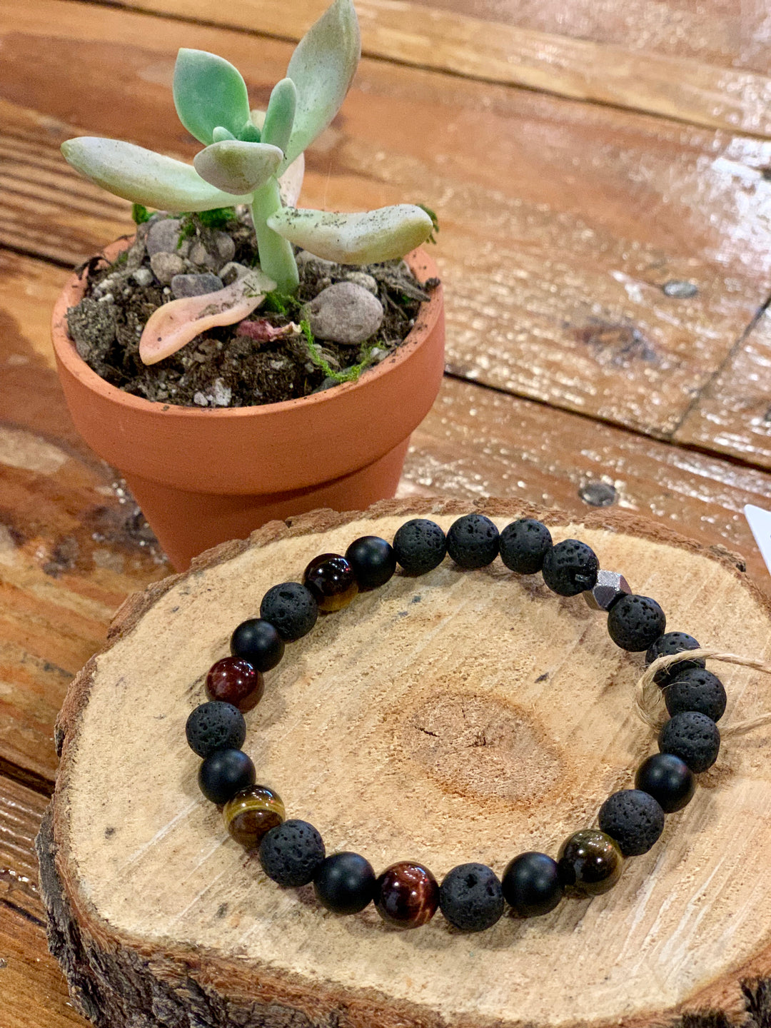 Gargoyles Bracelet / Tigers Eye + Lava + Onyx - Visual Media Number 1 of 1