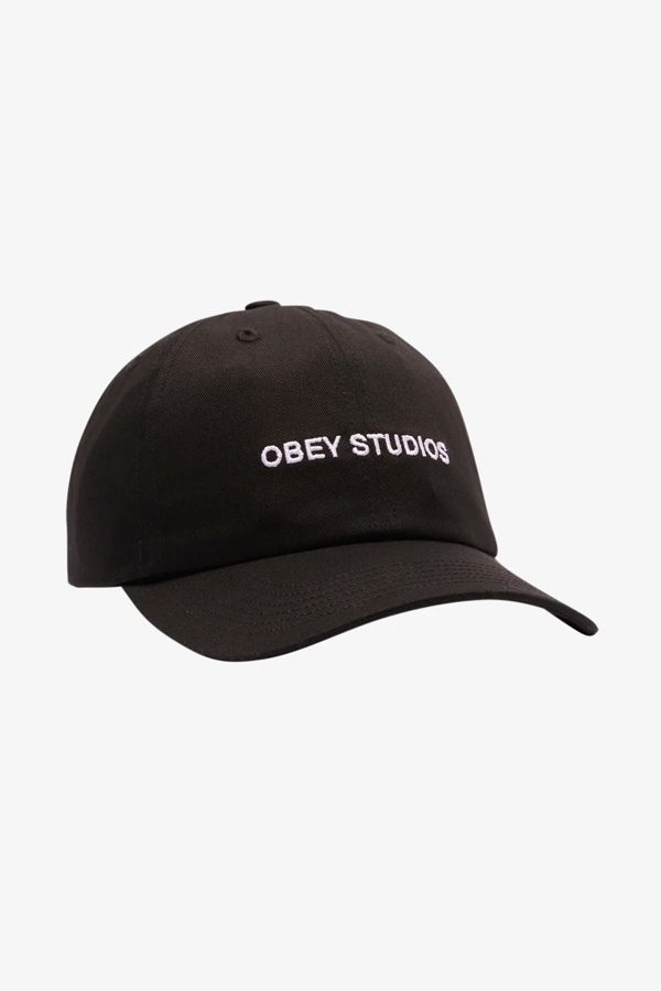 Obey Studios Strapback | Black - Main Image Number 1 of 3