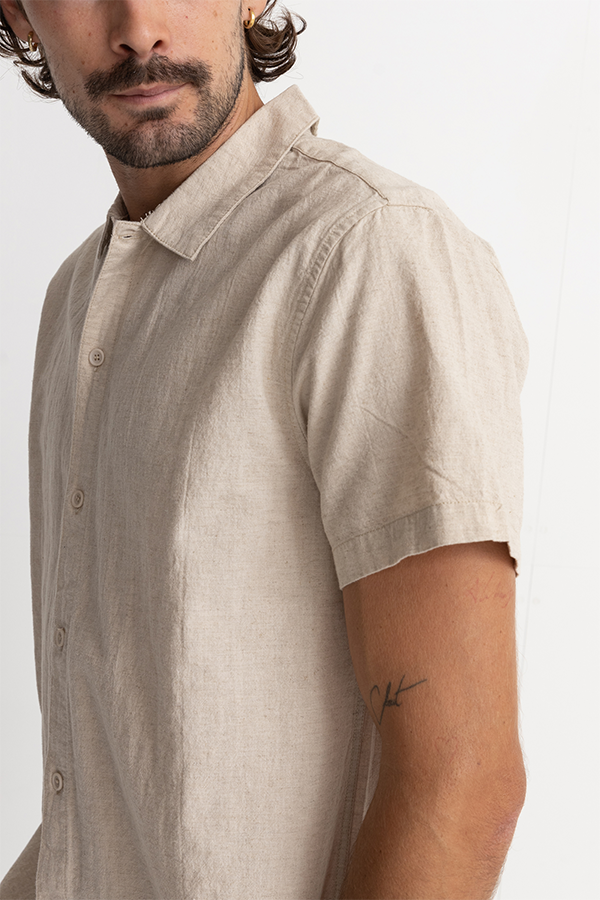 Classic Linen SS Shirt | Sand - Main Image Number 4 of 6