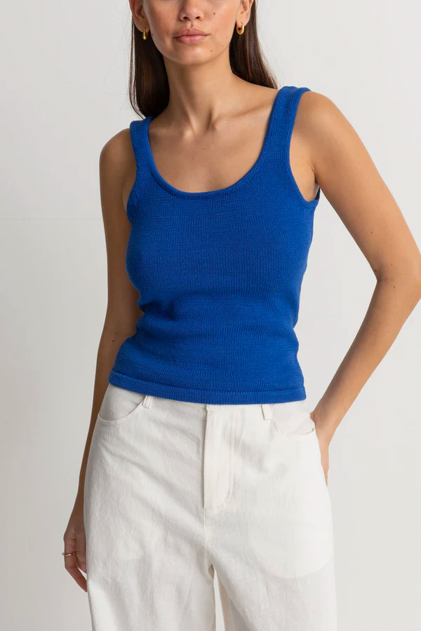Cove Scoop Neck Tank | Blue - Thumbnail Image Number 1 of 3
