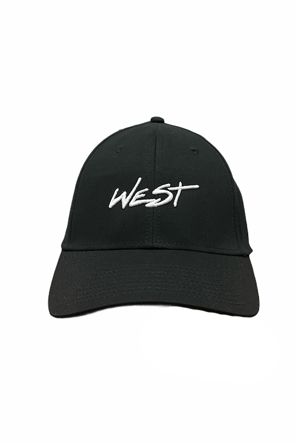 West Script Flexfit Hat | Black - Main Image Number 1 of 2