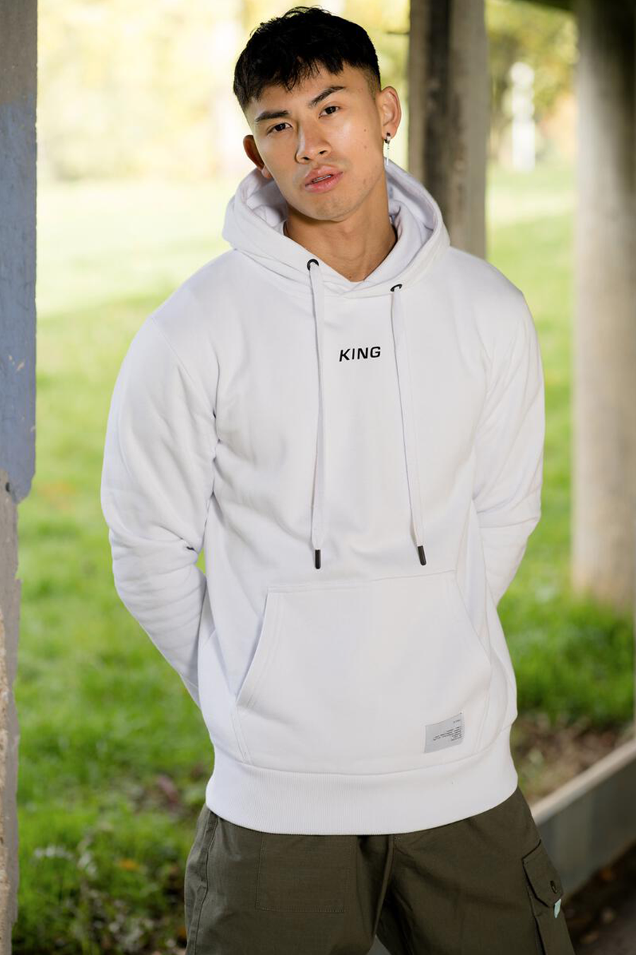 Earlham Tracksuit Hoodie | White Eagle - Main Image Number 1 of 2