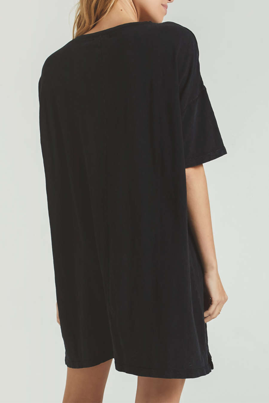 Delta Slub Dress | Washed Black - Main Image Number 2 of 3