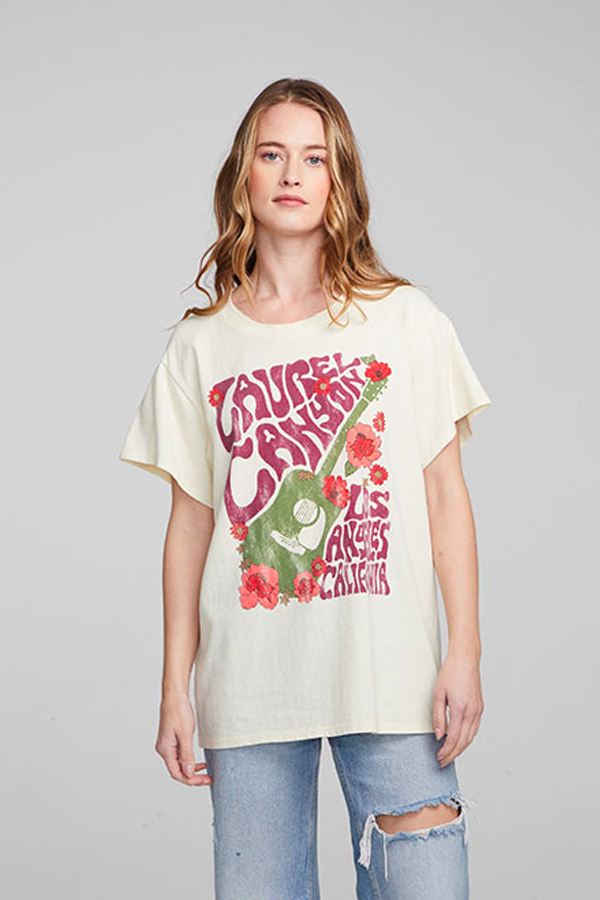 Laurel Canyon Poster Tee | Almond - Visual Media Number 1 of 3