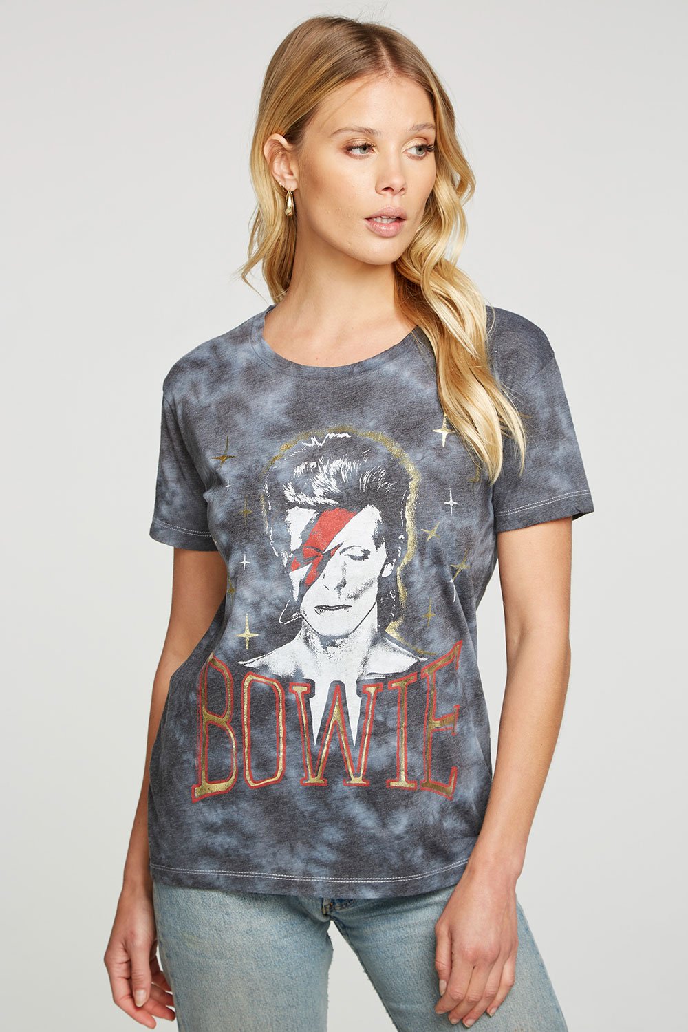 Retro Bowie Tee | Black White Wash - Main Image Number 1 of 2