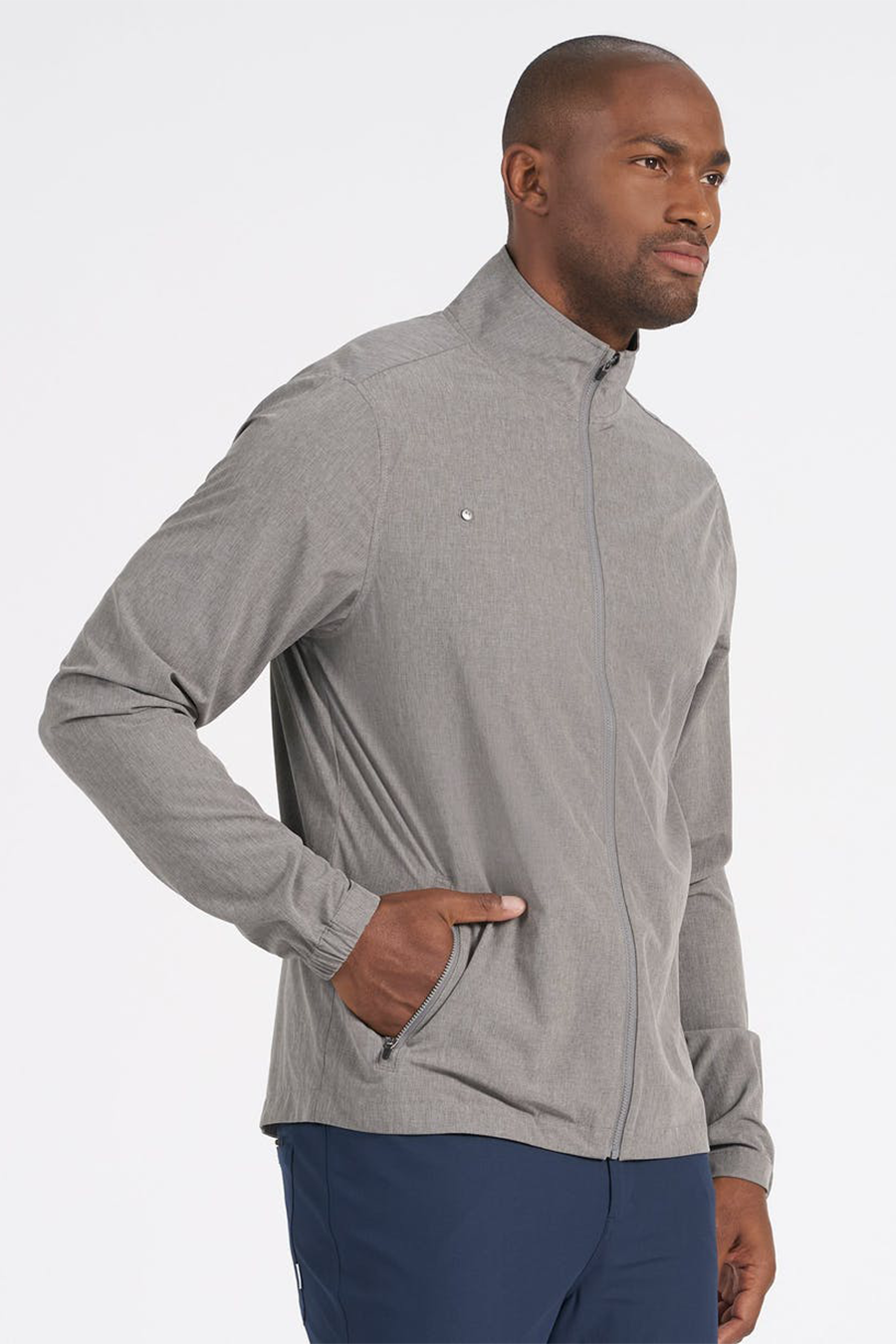 Venture Track Jacket | Grey Linen Texture - Main Image Number 1 of 2