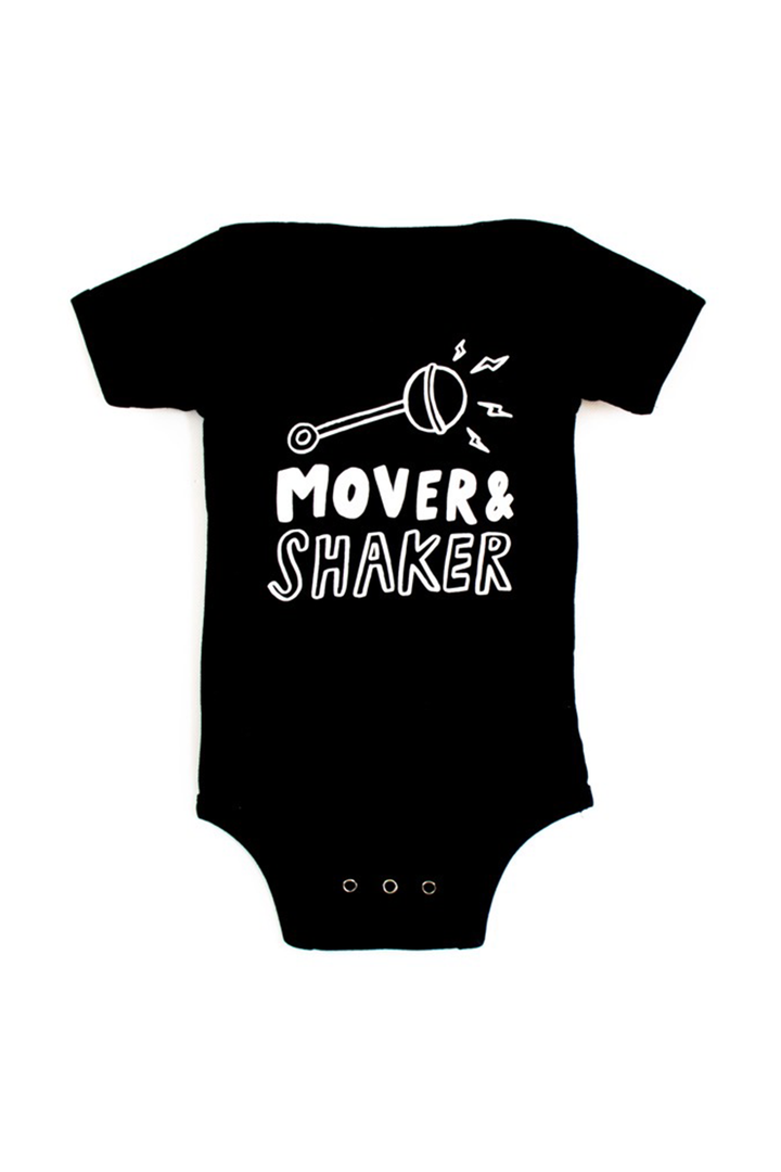 Mover &amp; Shaker Onesie | Black - Thumbnail Image Number 1 of 2
