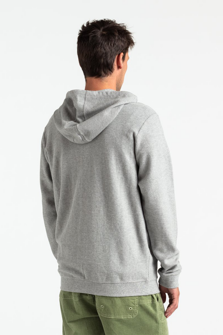 Primary Twill Zip Hoodie | Heather Grey - Thumbnail Image Number 2 of 3

